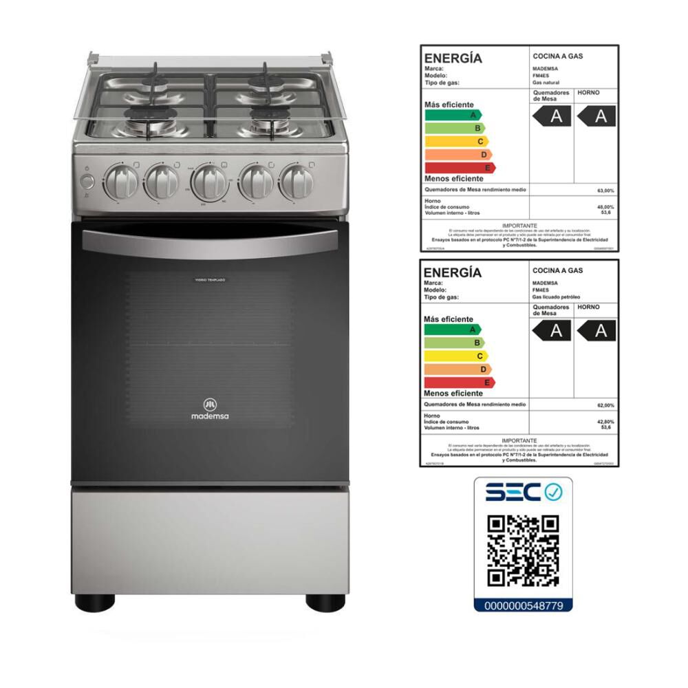 Cocina A Gas Mademsa FM4ES / 4 Quemadores image number 7.0